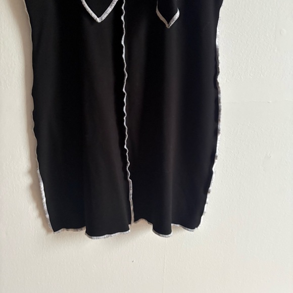 Eliza Faulkner Sz 2X Nicki Black Stretchy Short Bow Neck Dress - Picture 5 of 11